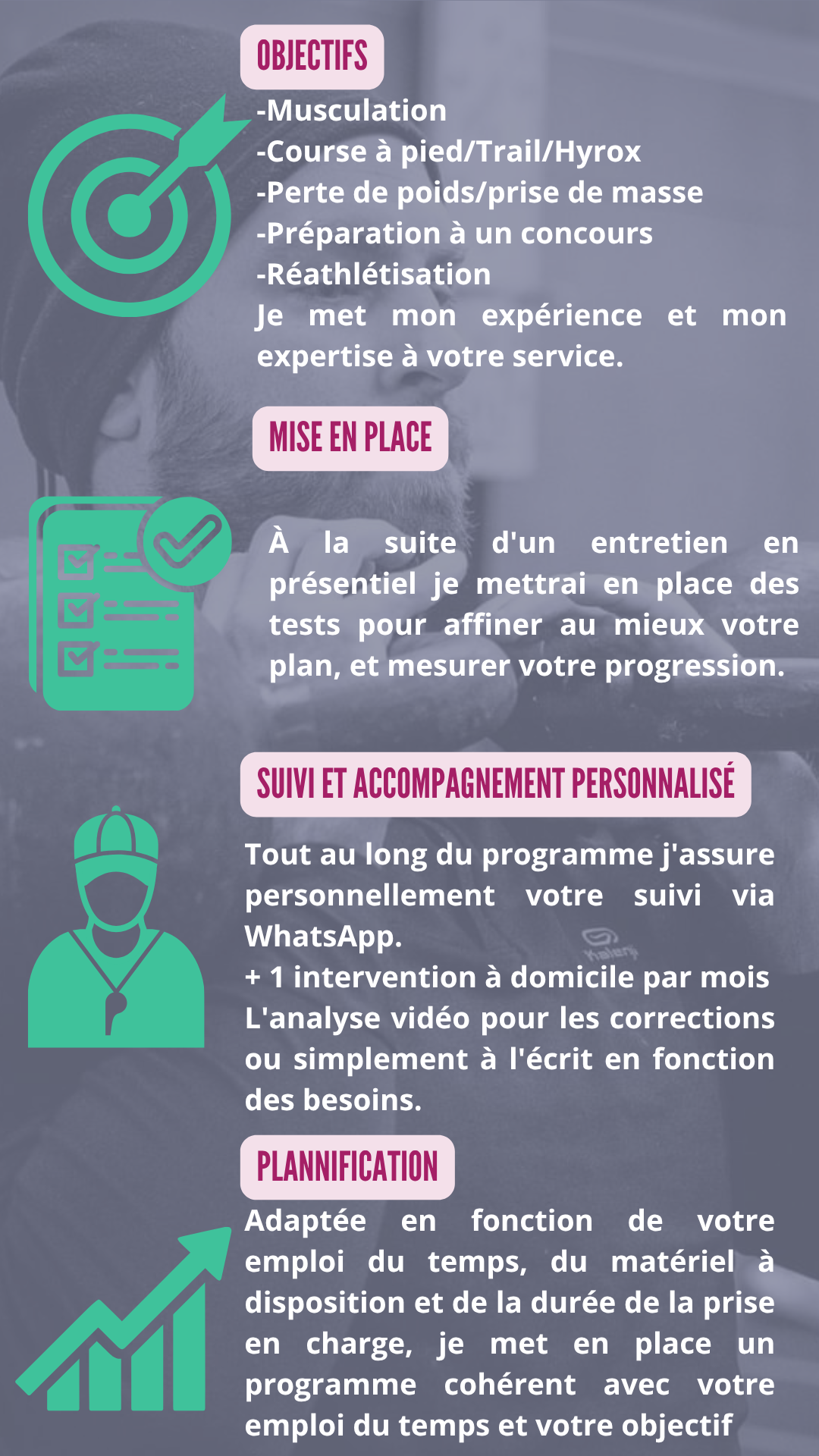 Déroulement : objectifs, mise en place, suivi via WhatsApp, planification